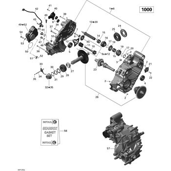 01 - Cylinder Head, Rear replacement parts for 2012 Can Am COMMANDER 1000