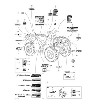 02 - Carburetor replacement parts for 2004 Can Am OUTLANDER 330/400 STD