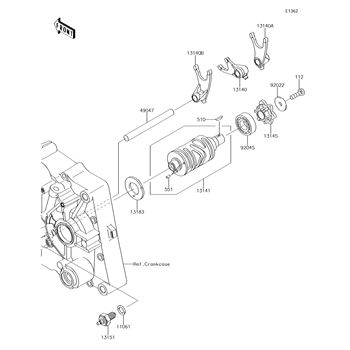 Frame Fittings replacement parts for 2018 Kawasaki KLX 140